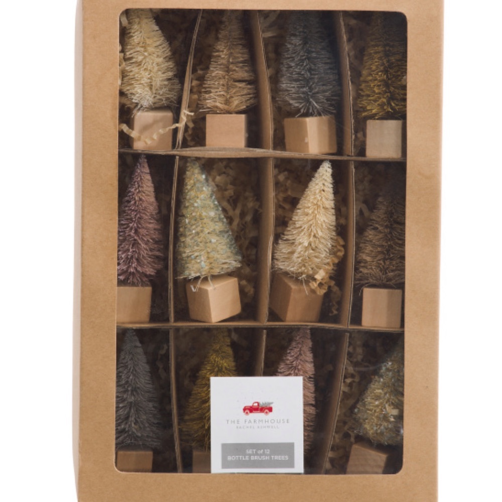 12 Bottle Brush Mini Christmas Trees, The Farmhouse by Rachel Ashwell